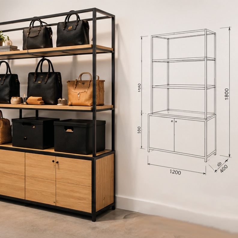 conception mobilier merch Emilie miquelestorena Consultante merchandising another retail